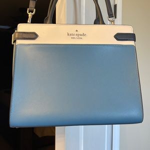 Kate spade blue and white handbag